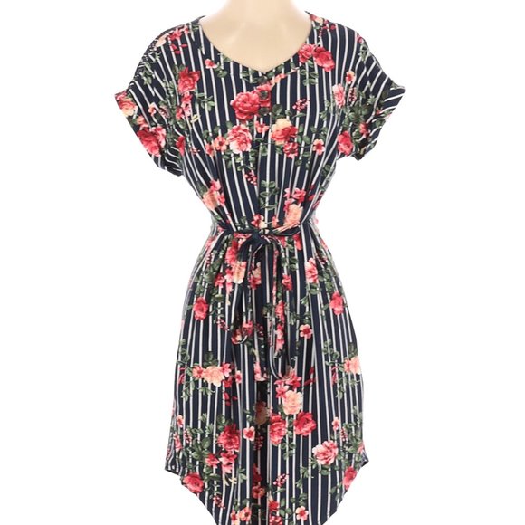 Dresses & Skirts - Brand New Casual Floral Striped Dress